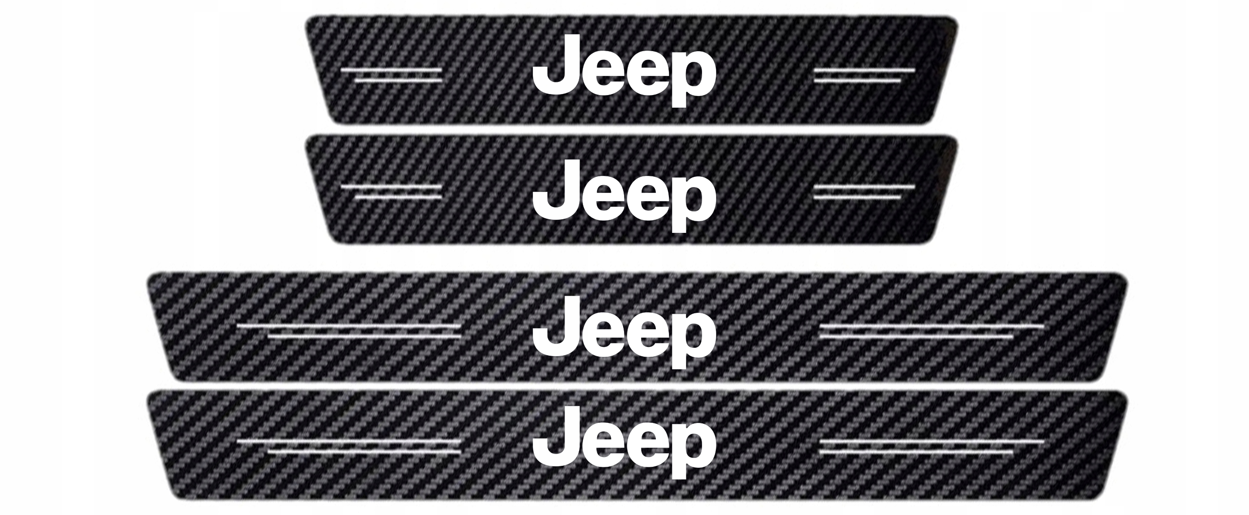

Osłona naklejka na progi Jeep Carbon