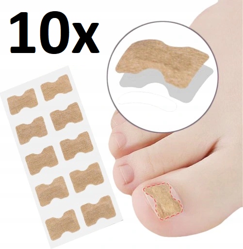 10x Paski plastry łatki na wrastające paznokcie Kod producenta 157865498