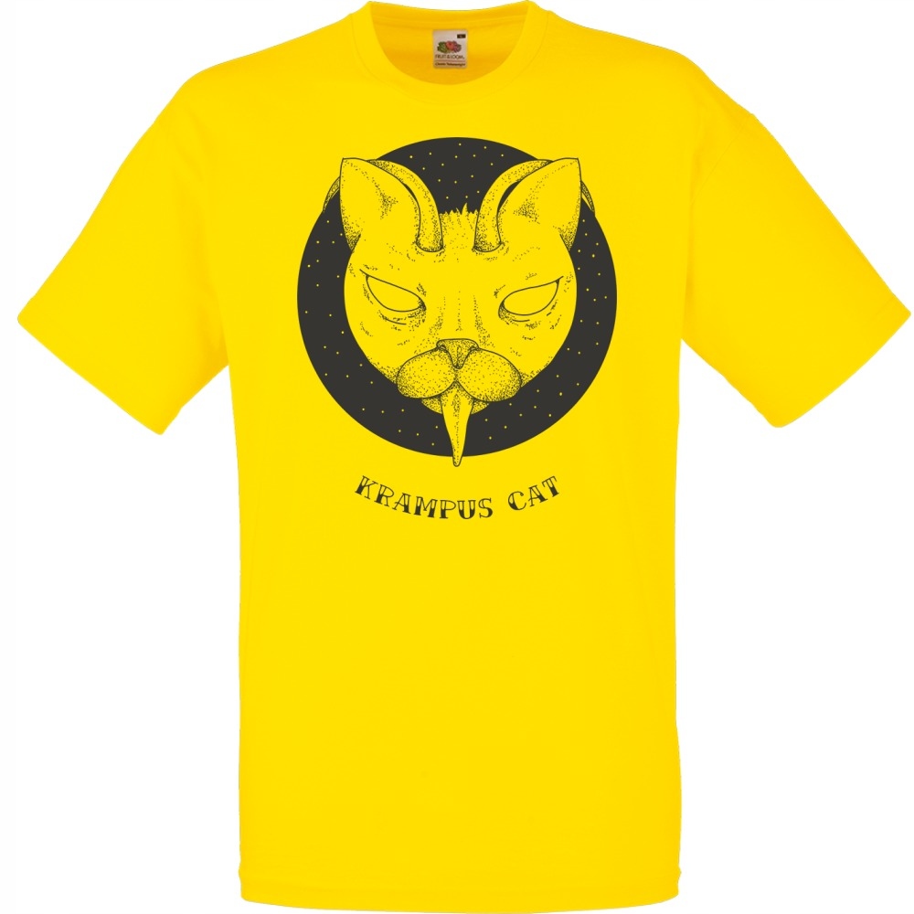 

Koszulka krampus cat kot M żółta jaskrawa