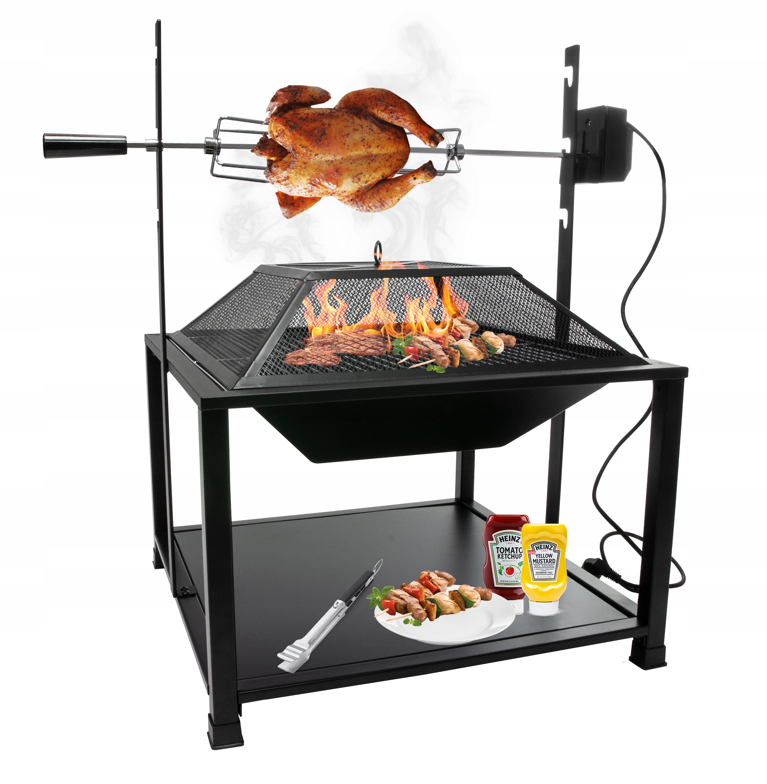 

Grill Ogrodowy Palenisko Ognisko Ruchomy Rożen 5w1