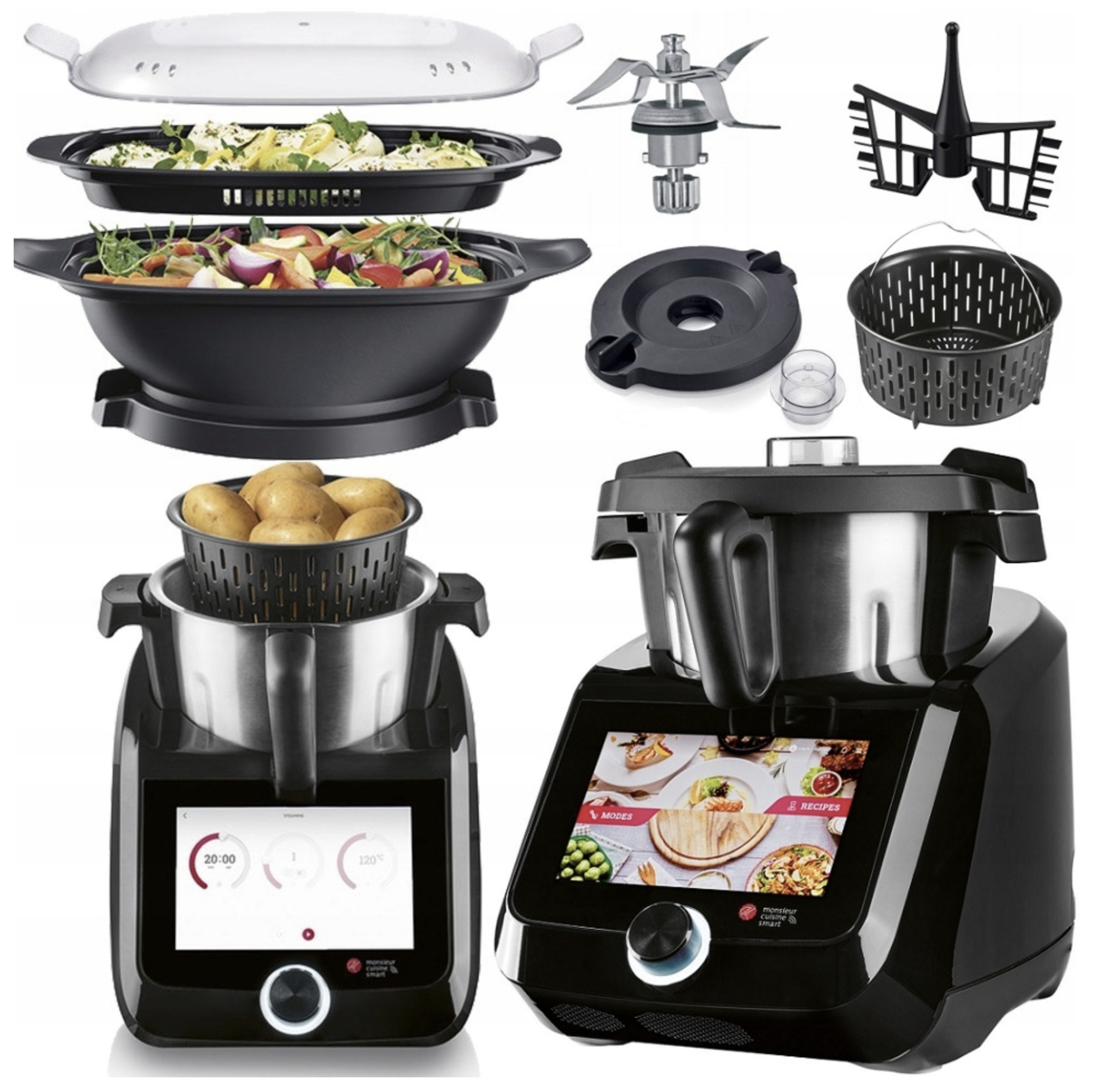 Robot kuchenny SilverCrest Monsieur Cuisine Smart 8 kuchenny 1000 W czarny