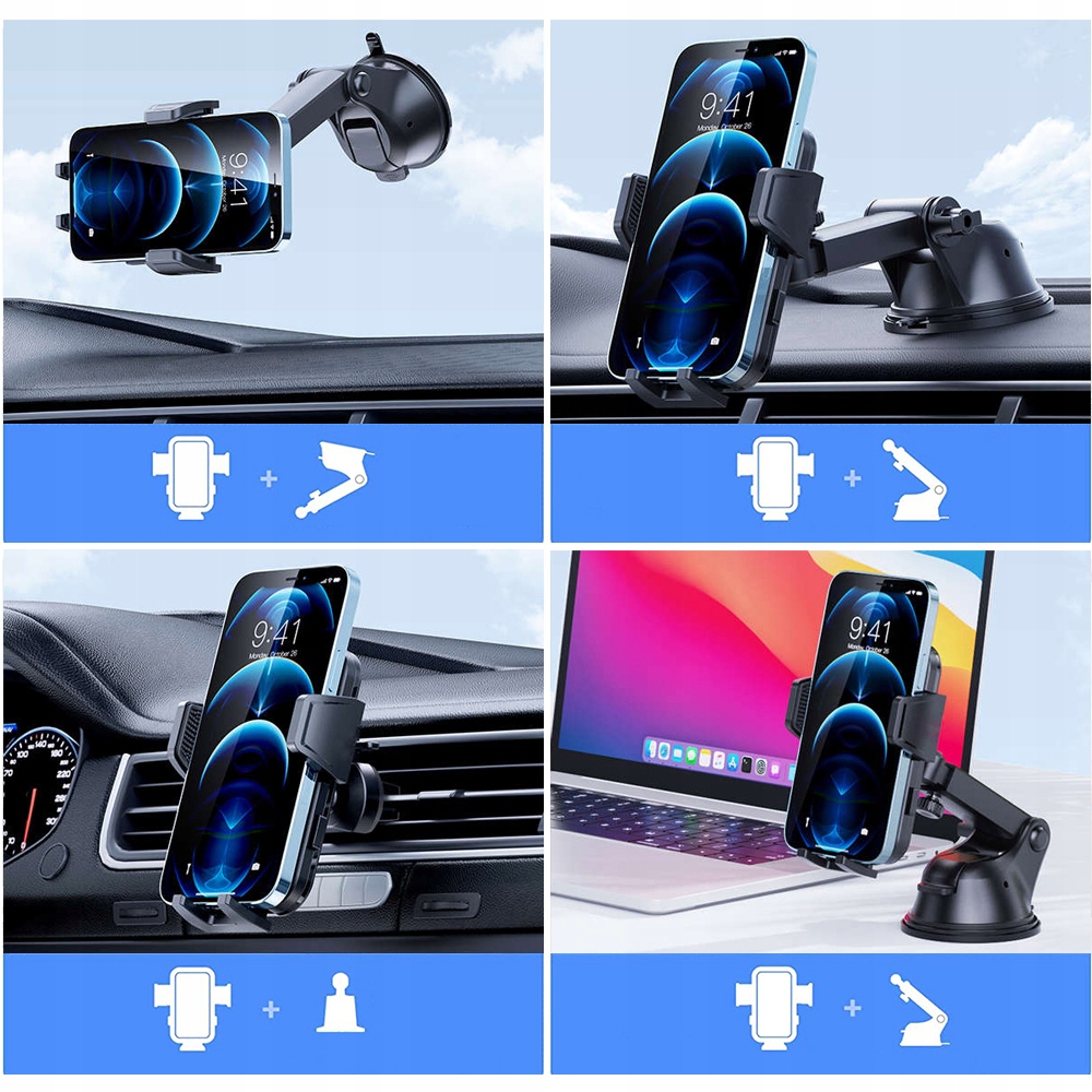 UCHWYT SAMOCHODOWY NA KOKPIT SZYBĘ TELEFON Alogy Producent Alogy