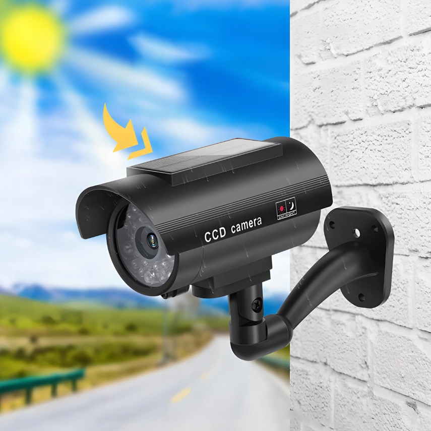 MOCNA ATRAPA KAMERY MONITORINGOWEJ CDOM CCD CAMRA | JAKOŚĆ WYKONANIA Kolor czarny