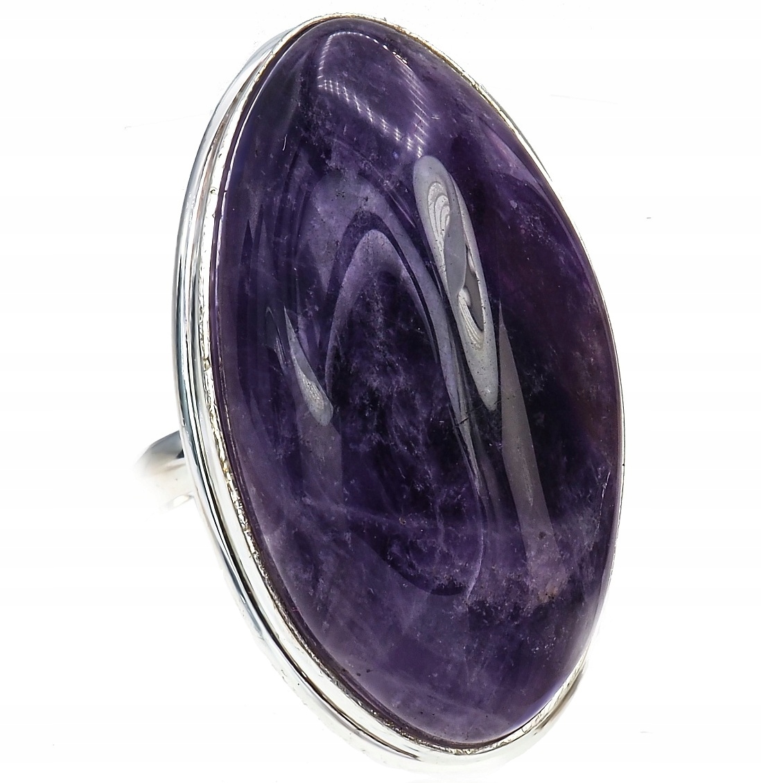 Ametyst Krásný velký Prstýnek Stříbro R10-26 Certifikát Unikát