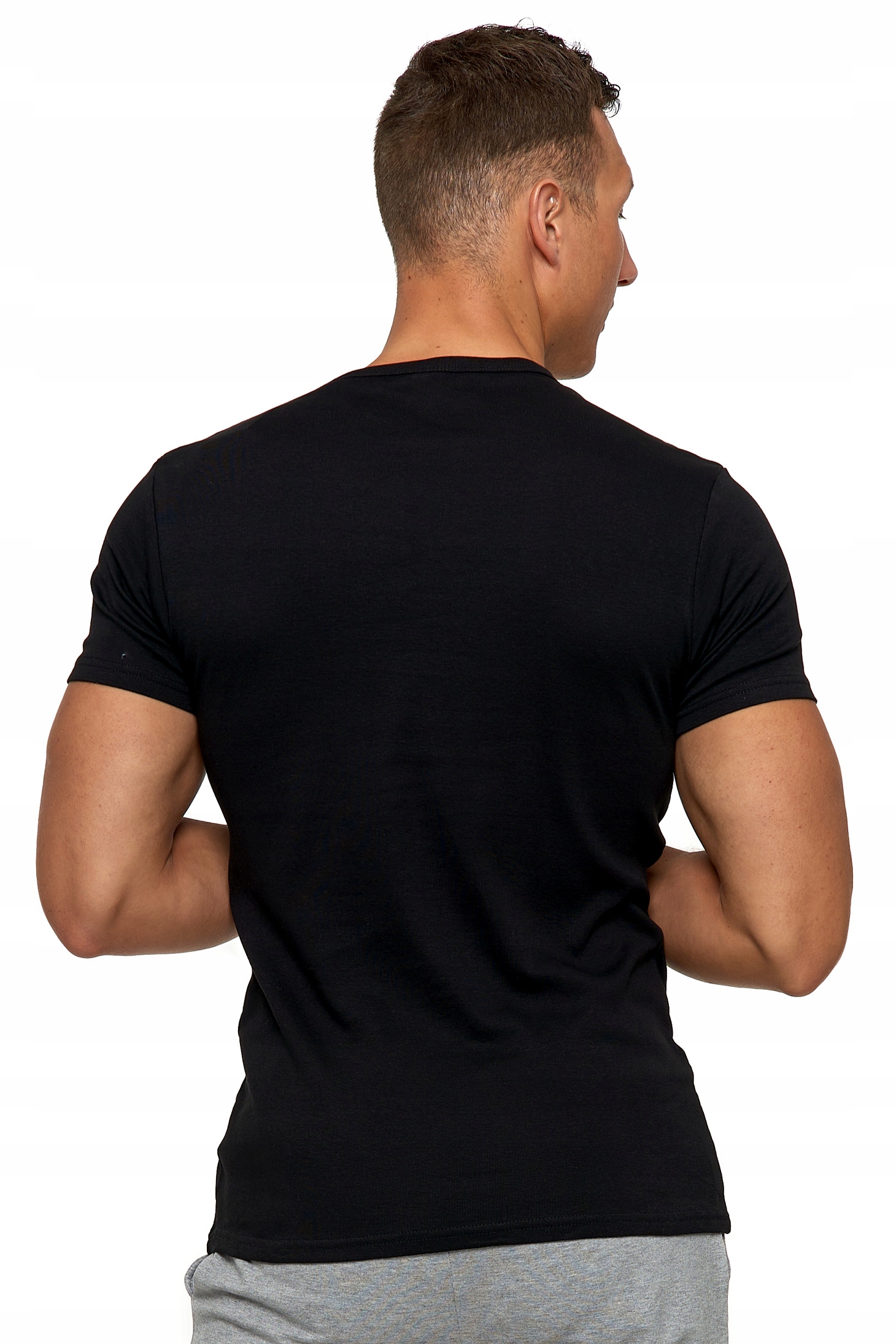 KOSZULKA MĘSKA PODKOSZULKI BIAŁA I CZARNA BAWEŁNIANA MORAJ R.M ZESTAW 2-PAK Rozmiar M