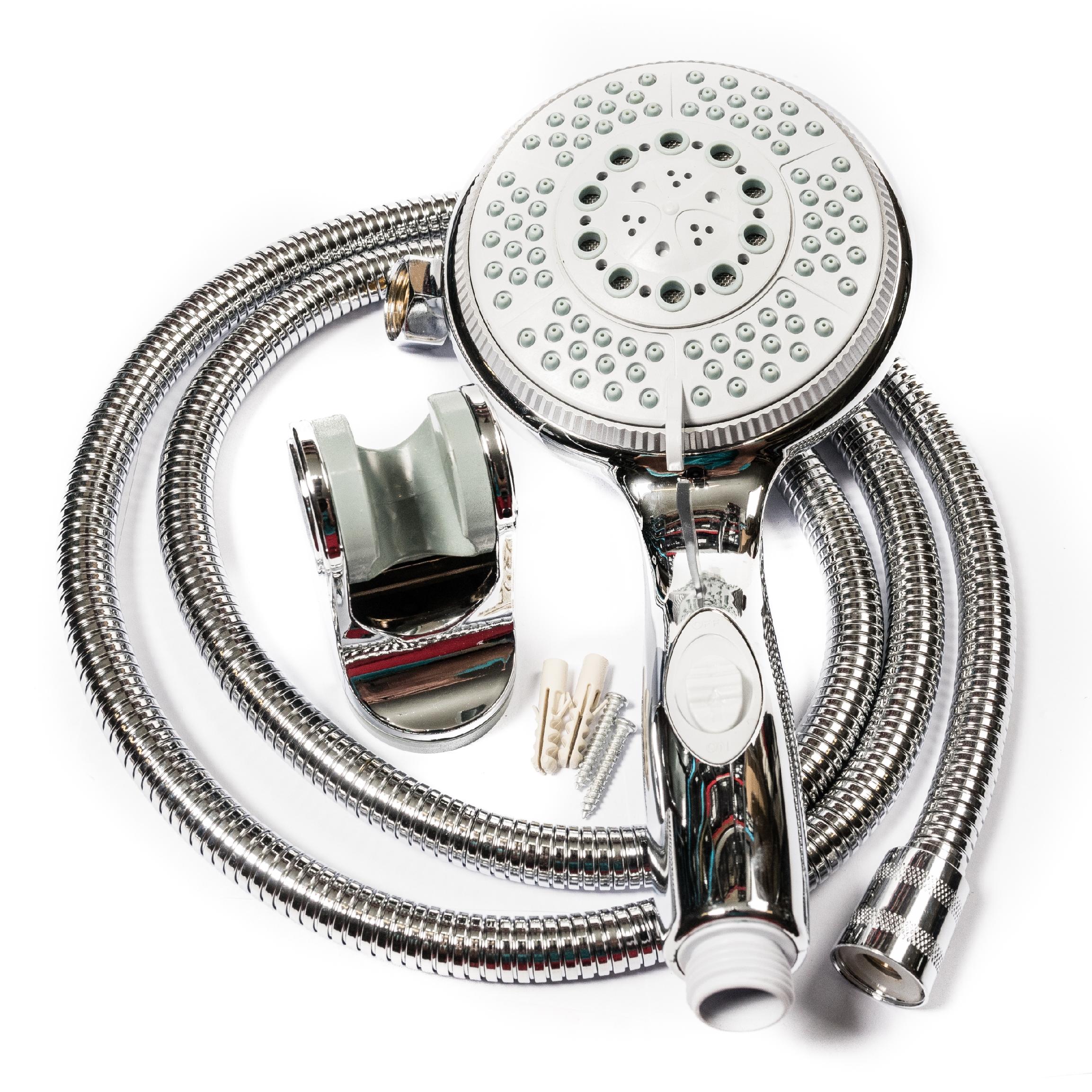 ZESTAW PRYSZNICOWY SŁUCHAWKA START-STOP WĄŻ UCHWYT