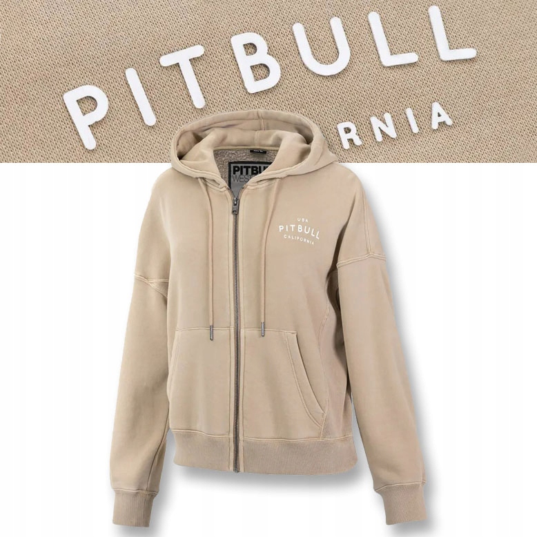 Damska Bluza rozpinana z kapturem Pitbull Sportowa Washed Manzanita