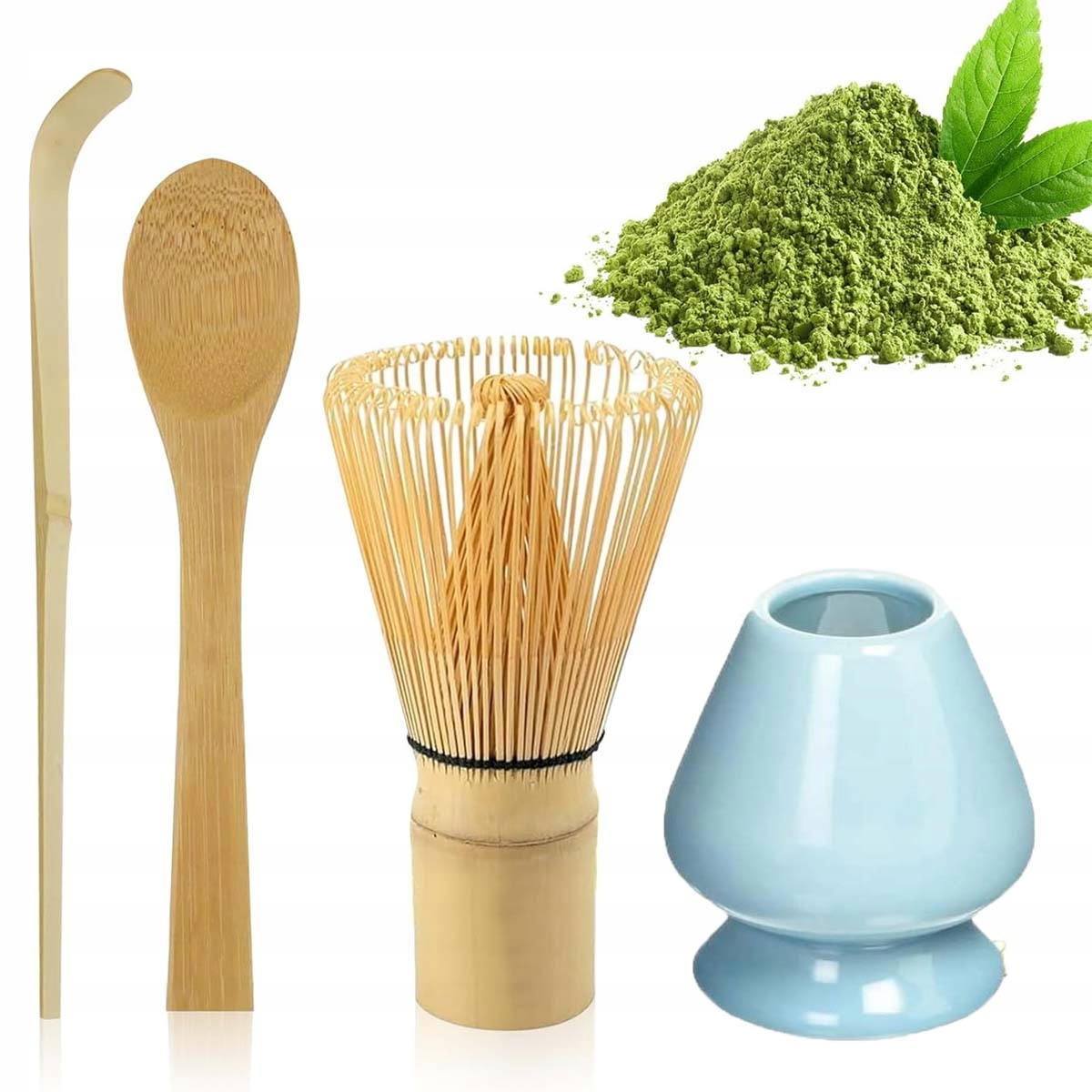 Levně Sada Na Čaj Matcha, Nástroj Na Matchu, Odolný, S Držákem Na Šlehací Metlu