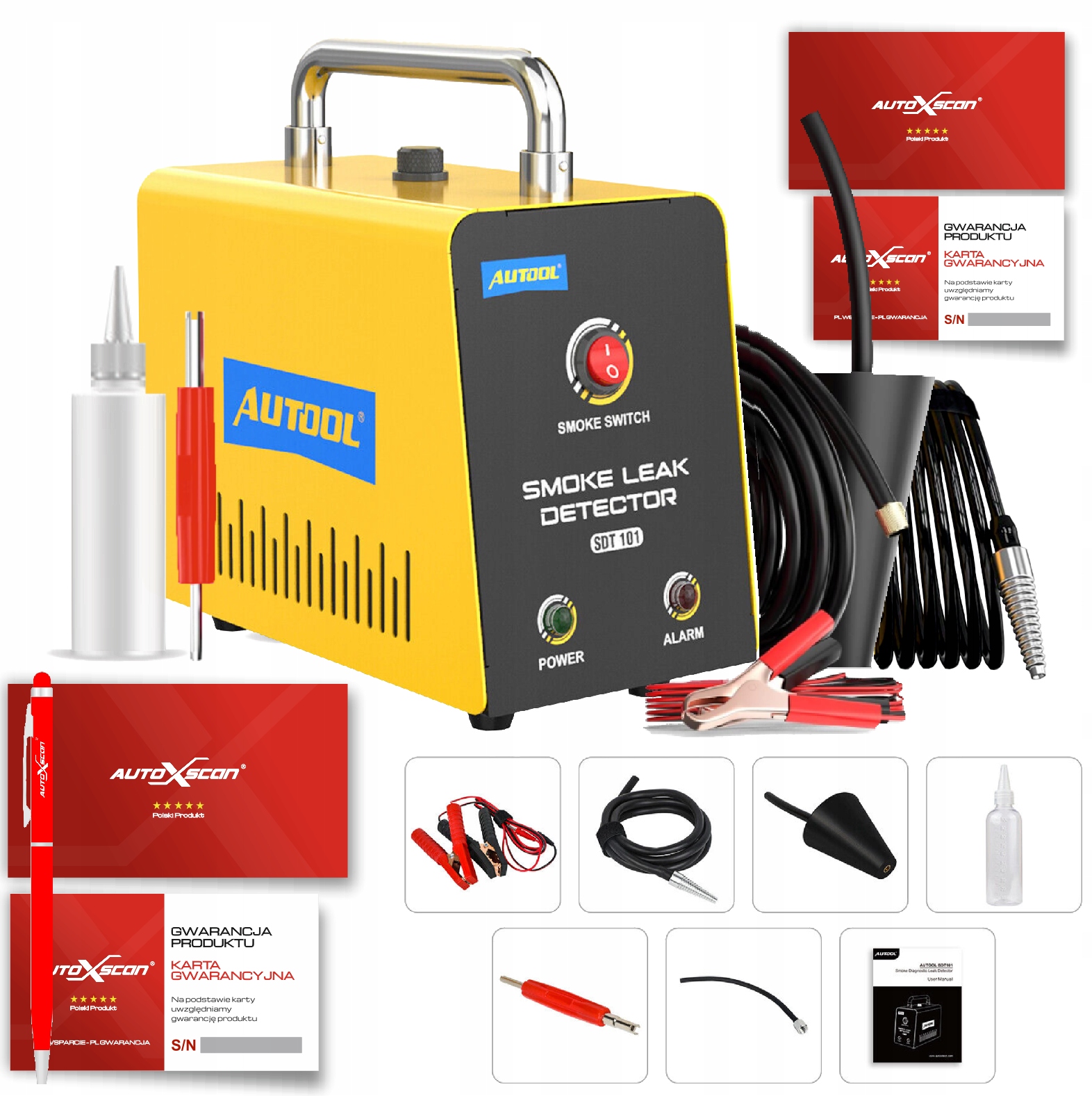 GENERATOR DYMU AUTOOL TESTER SZCZELNOŚCI ZADYMA Marka Autool