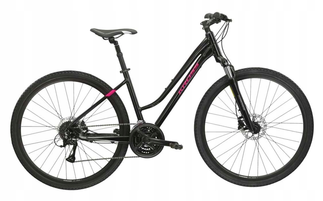 Rower damski cross Kross Evado 4.0 (28'') czarno-malinowy L