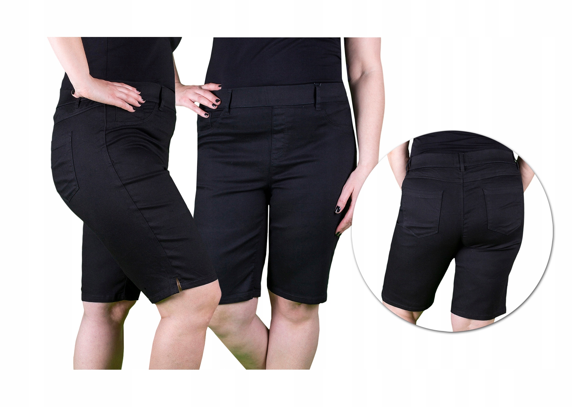 

Spodenki Damskie jeansowe Plus Size elastyczne 48