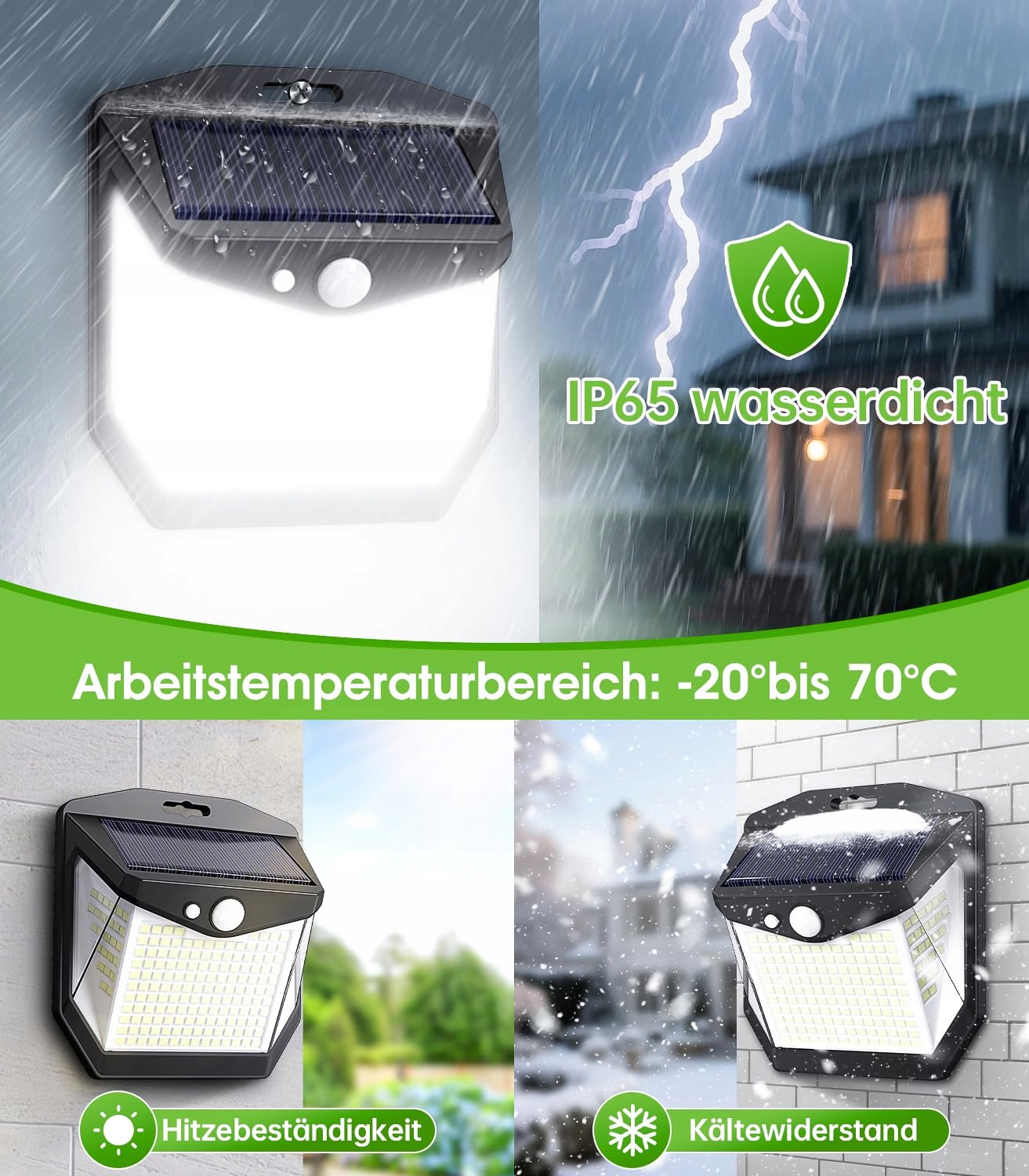 Lampa Solarna Z Czujnikiem Ruchu Zewnętrzna Ogrodowa 248LED IP65 VANRANGER — miniatura 5