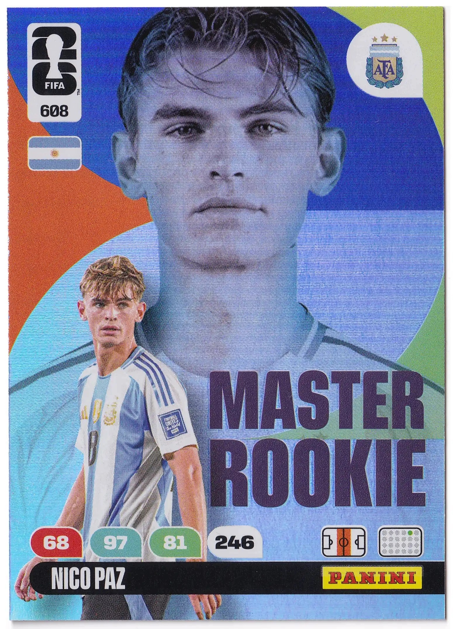 #608 Nico Paz Panini Fifa World Cup 2026 Master Rookie