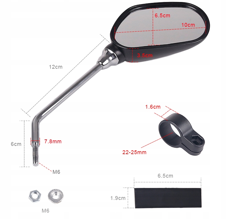 LUSTERKO ROWEROWE DO KIEROWNICY LUSTERKA 2 SZT L+P Marka Inna marka