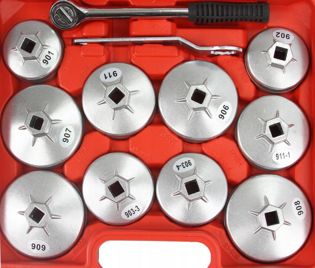 KLUCZE NASADOWE DO FILTROW OLEJU 23PCS ALUMINIUM Producent code M57611