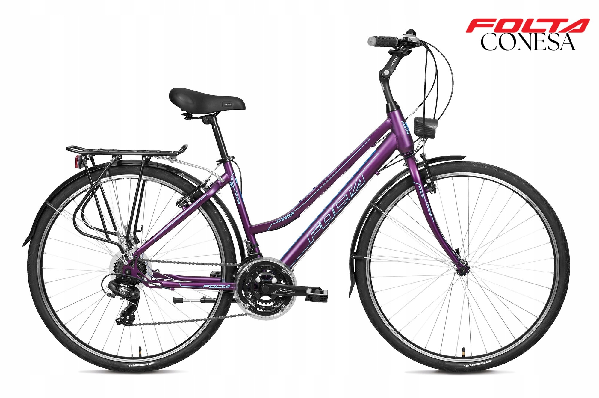 Rower Trekkingowy 28" Folta Conesa Rower Turystyczny Śliwka Osprzęt Shimano