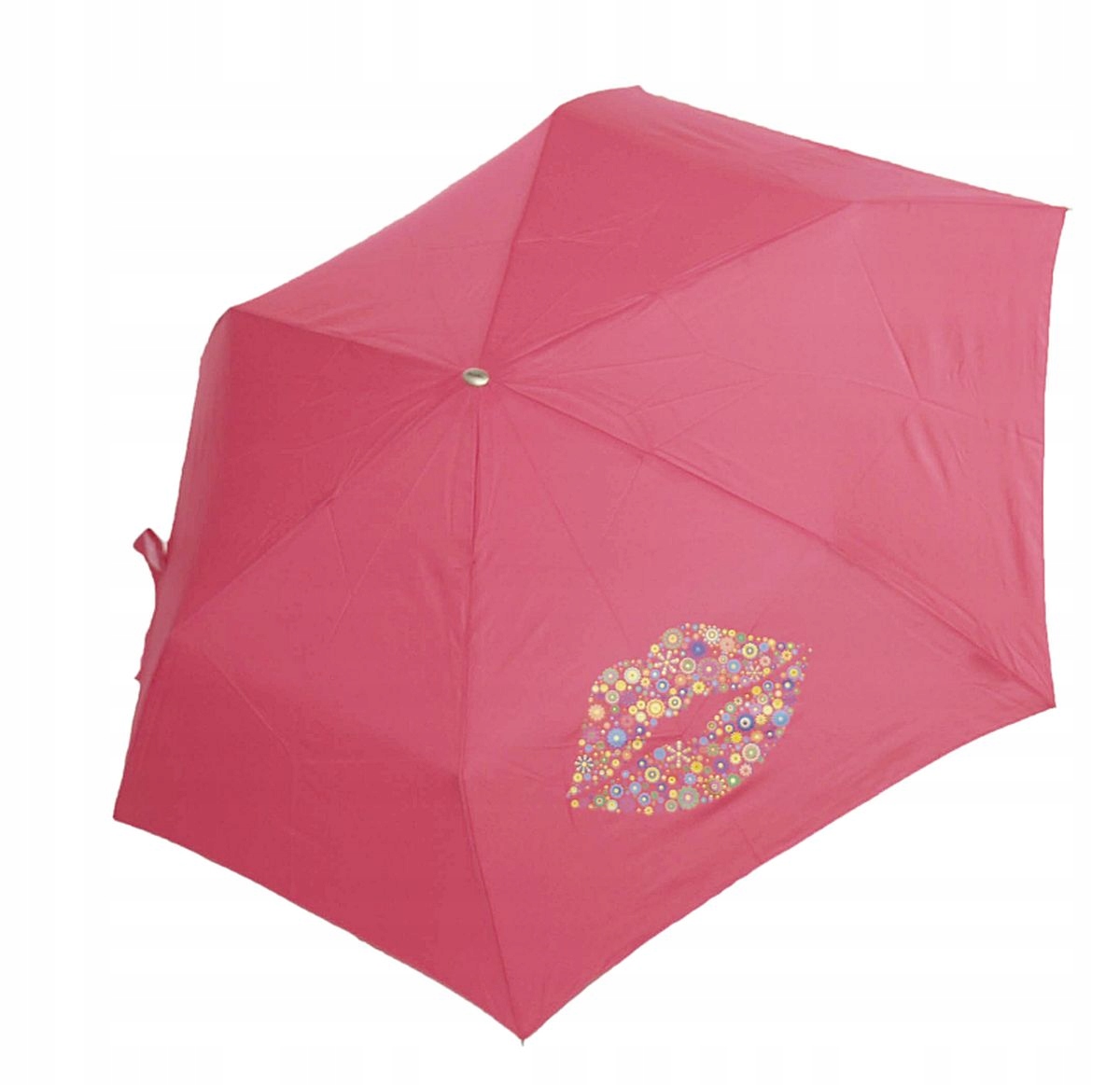 Deštník Doppler Slim lehký, plochý polibek s květinami