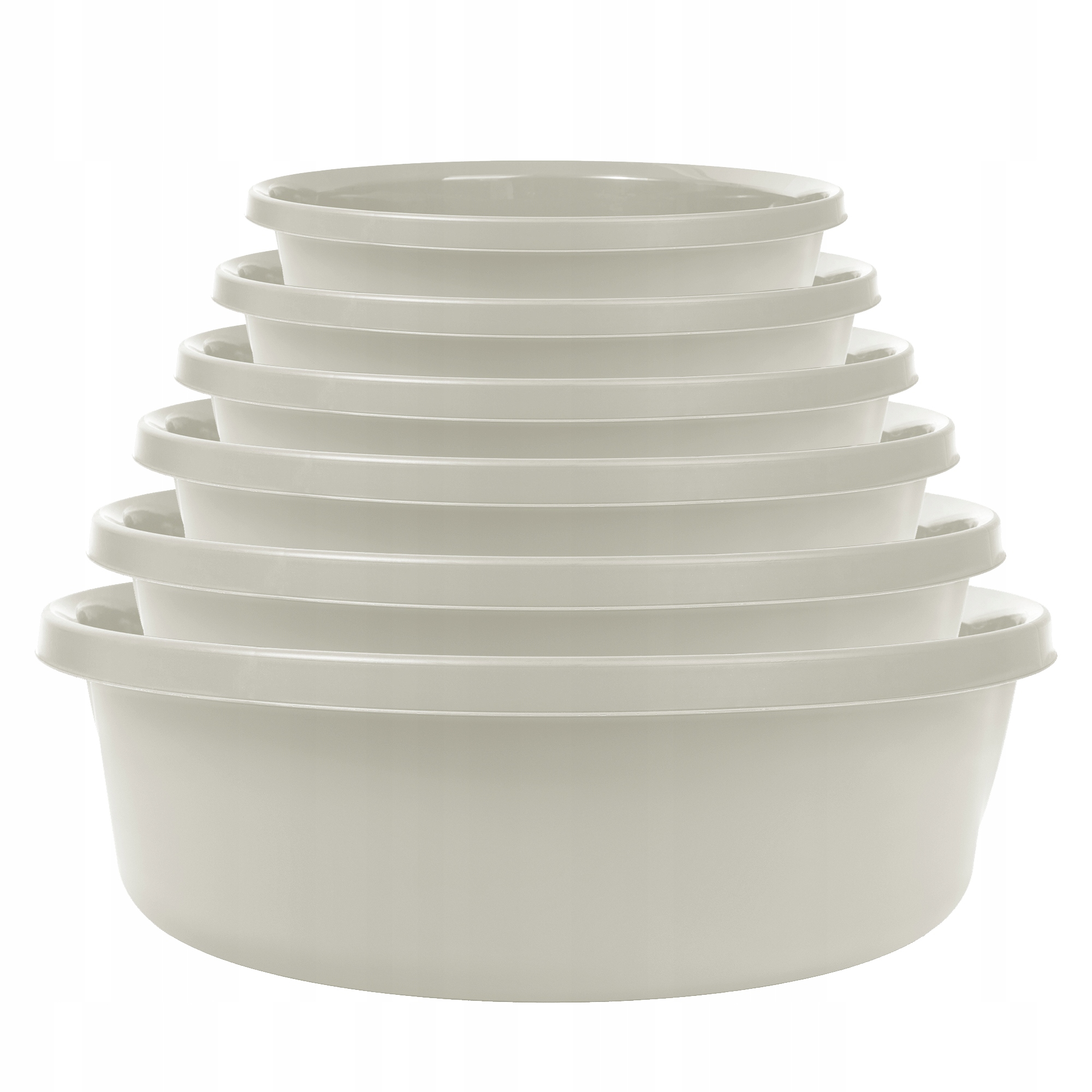 MISKA PLASTIKOWA 6L OKRĄGŁA NA PRANIE BIAŁA Kolor biały