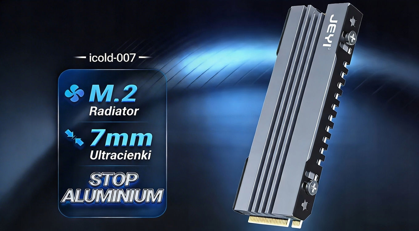 JEYI - Aluminiowy radiator M.2 SSD NVME NGFF do PC / PS5