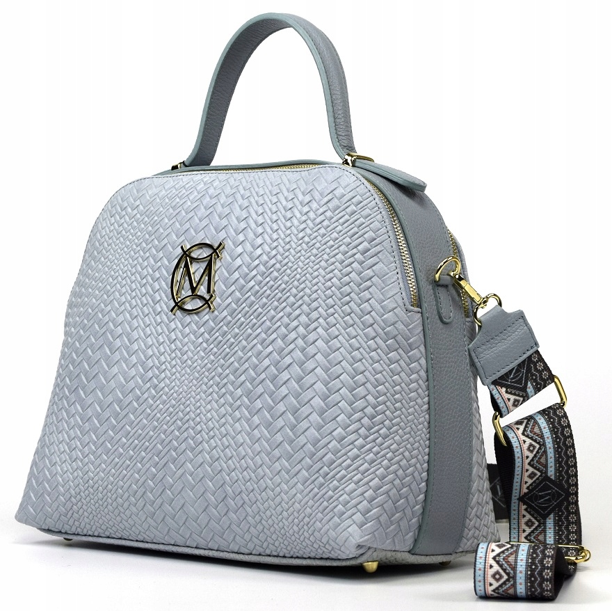 TOREBKA KUFEREK AKTÓWKA MASSIMO SKÓRA BŁĘKIT 880i Marka inna