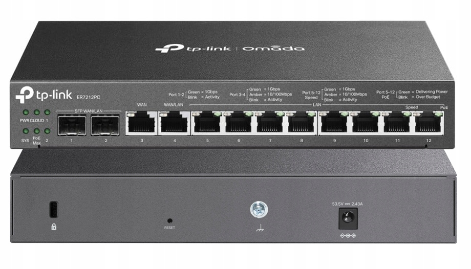 Router Tp-link ER7212PC Vpn Omada 3-v-1 Switch PoE Router Controller