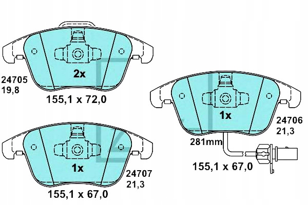 Ate Brzdové Destičky Audi Přední A4/A5 07-17 Ceramic Asistent řidiče #28