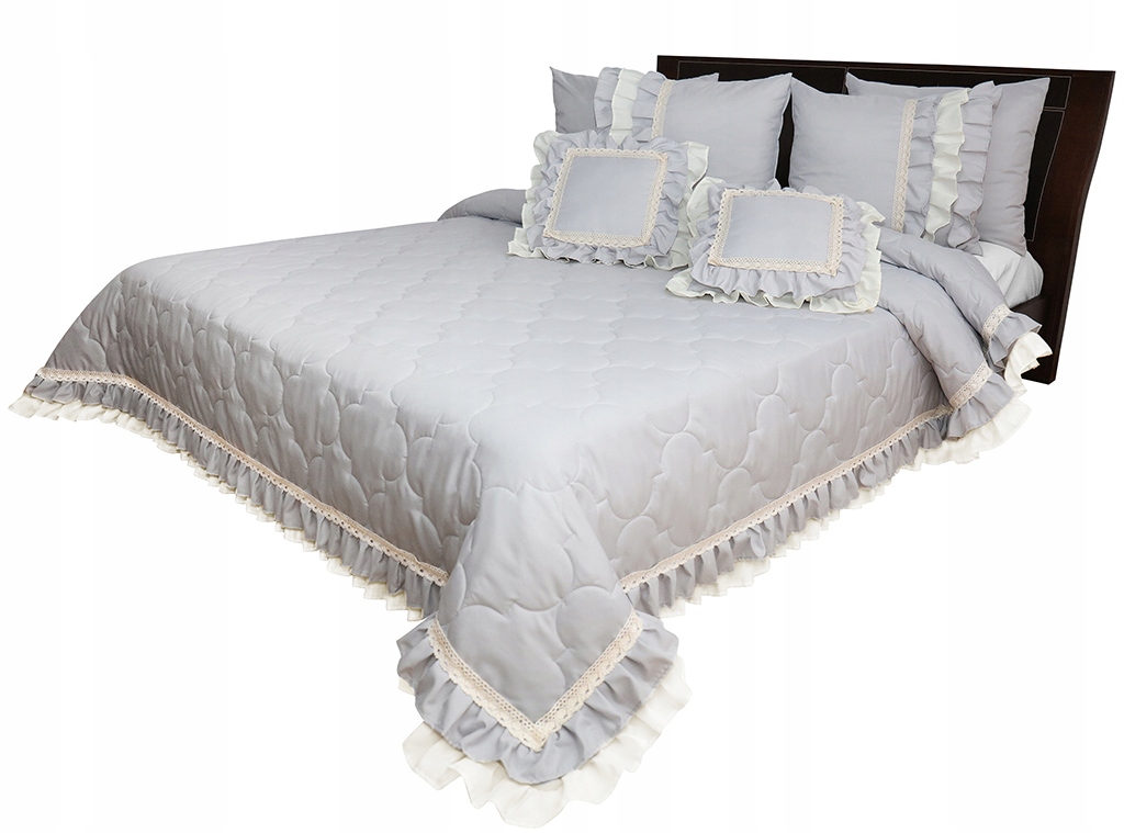 

Narzuta Pikowana 200x220 Na Łóżko Z Falbaną