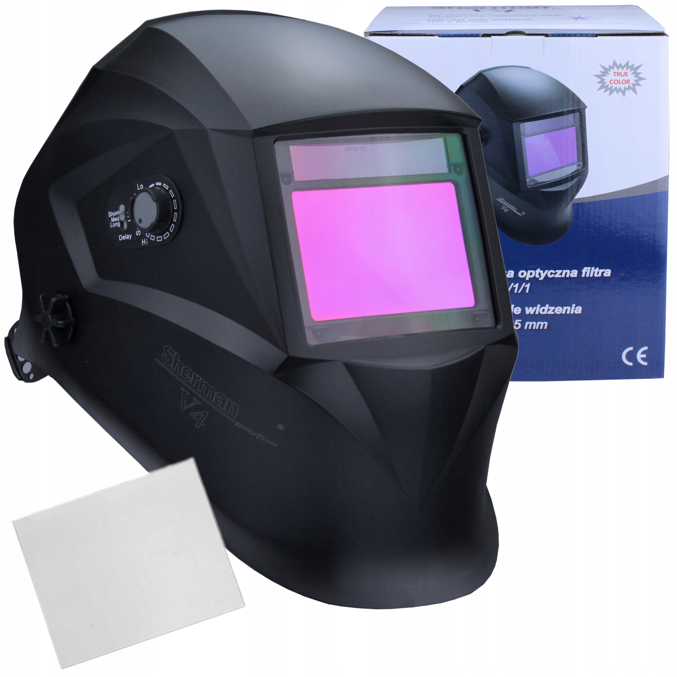 

Przyłbica Samościemniająca V4 Sherman Profi Czarna