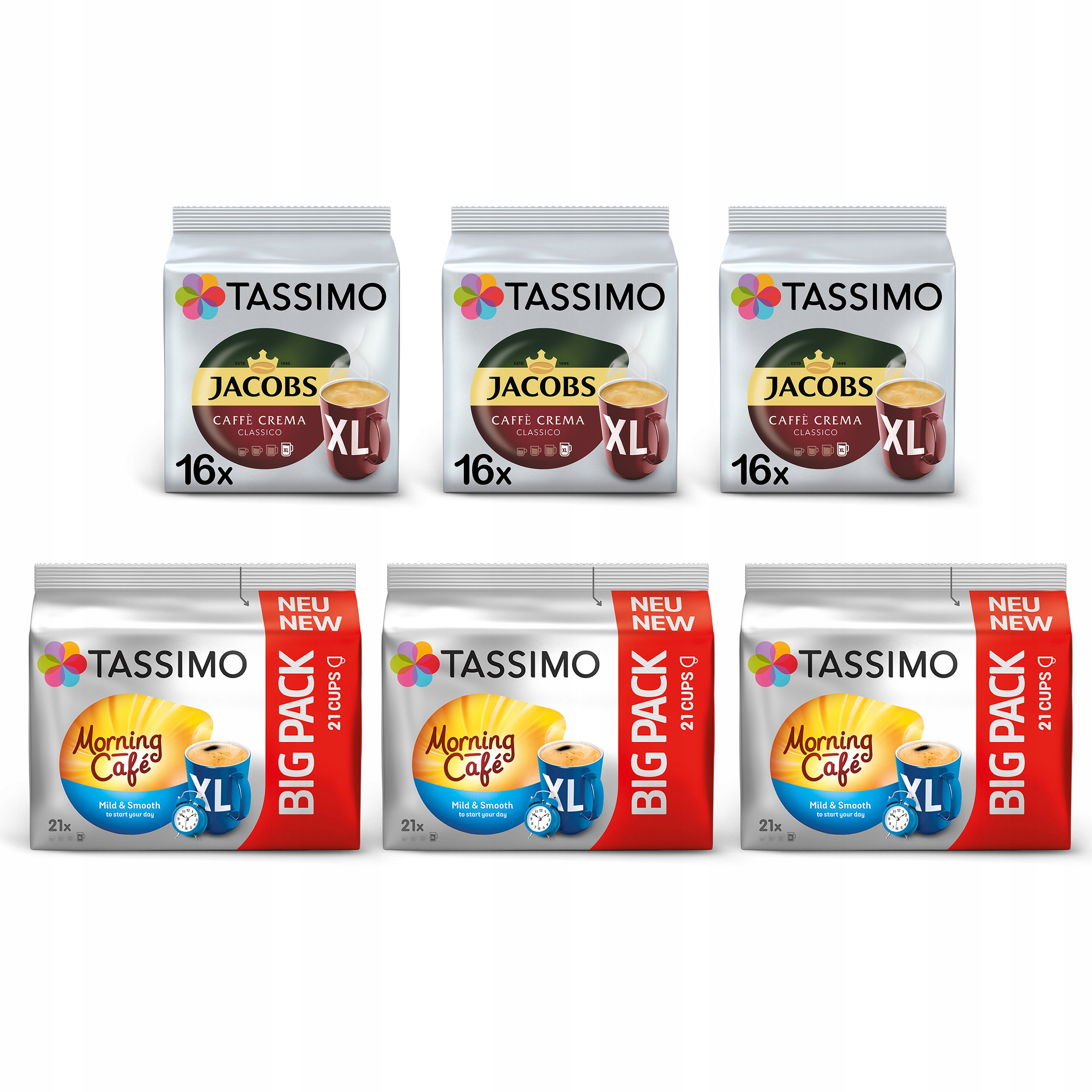 Kapsułki do Tassimo Jacobs Morning XL i Caffe Crema 111 szt.