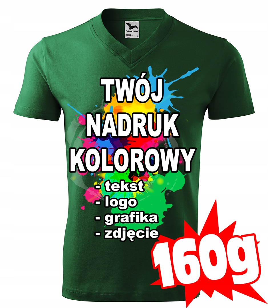 

Koszulka Z Własnym Nadrukiem męska V-neck 3XL 06