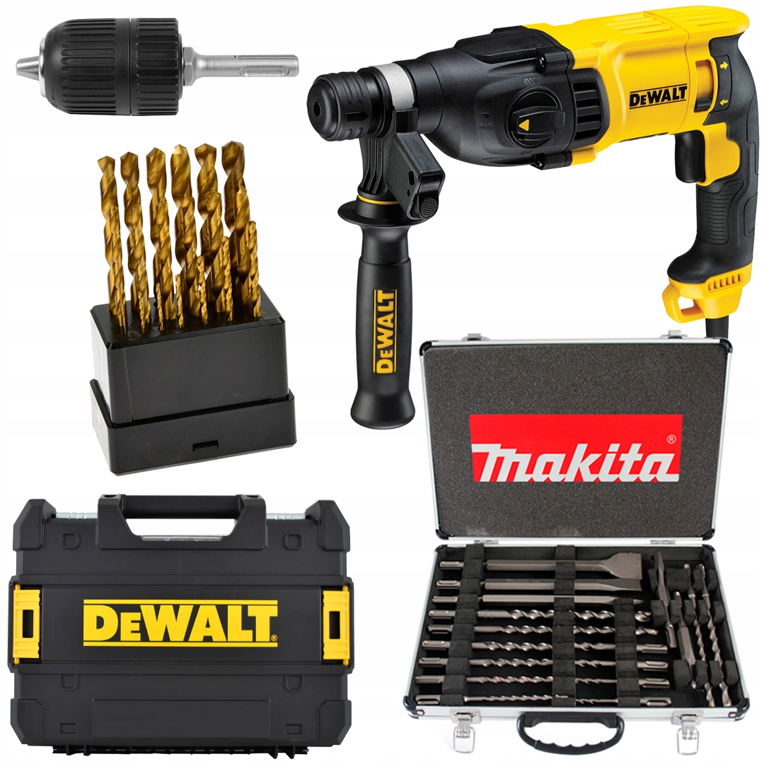 

DeWalt młotowiertarka 800W Sds+ D25133K 37części