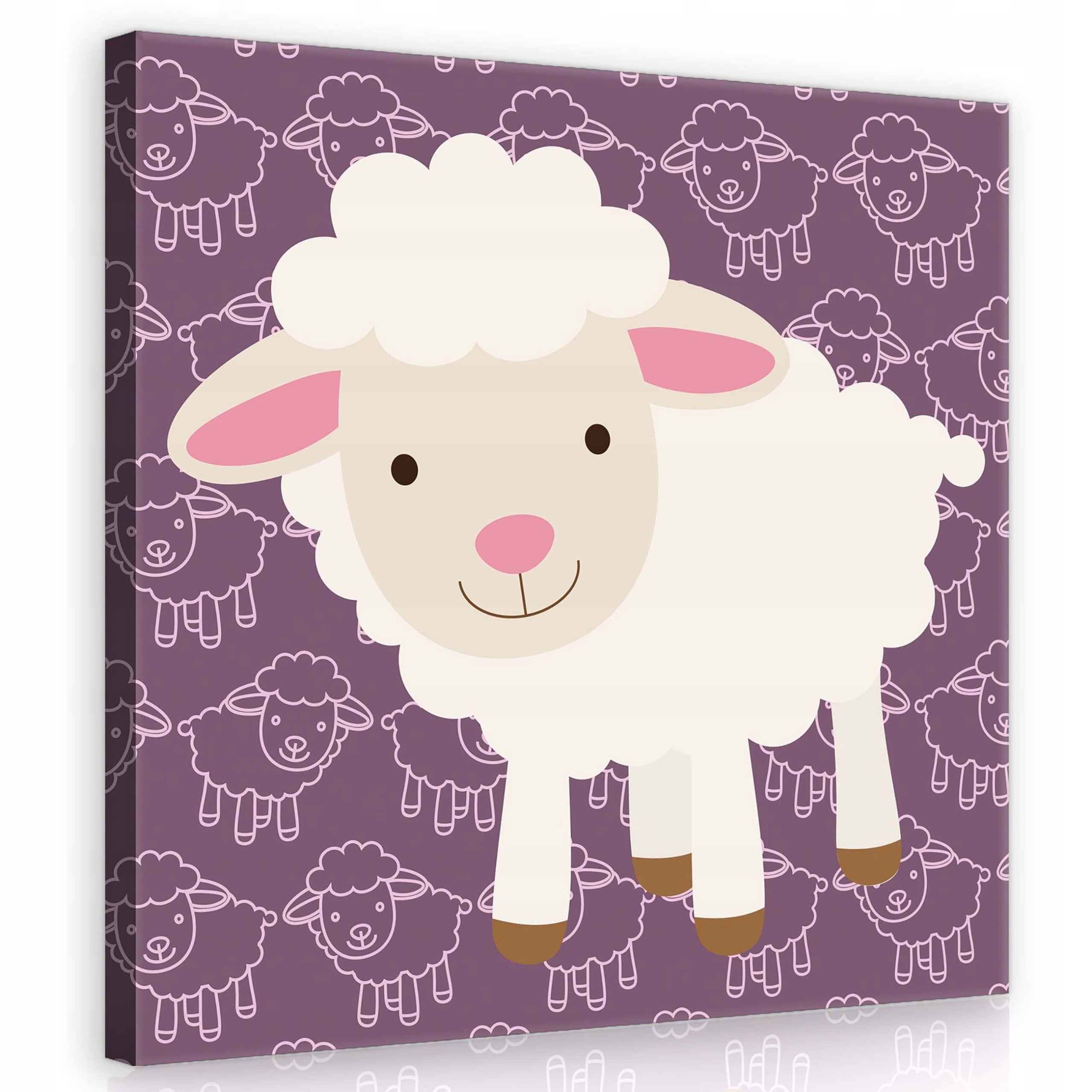 Obraz 80x80 Ovce animovaná pohádka veselý jednoduchý vzor jasné barvy umění pro