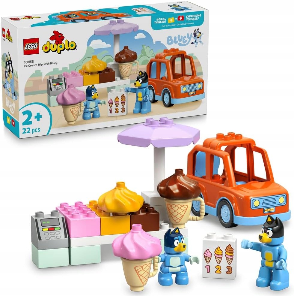 Lego Duplo Bluey Výprava za zmrzlinou Stánek Vozidlo pro 2leté dítě