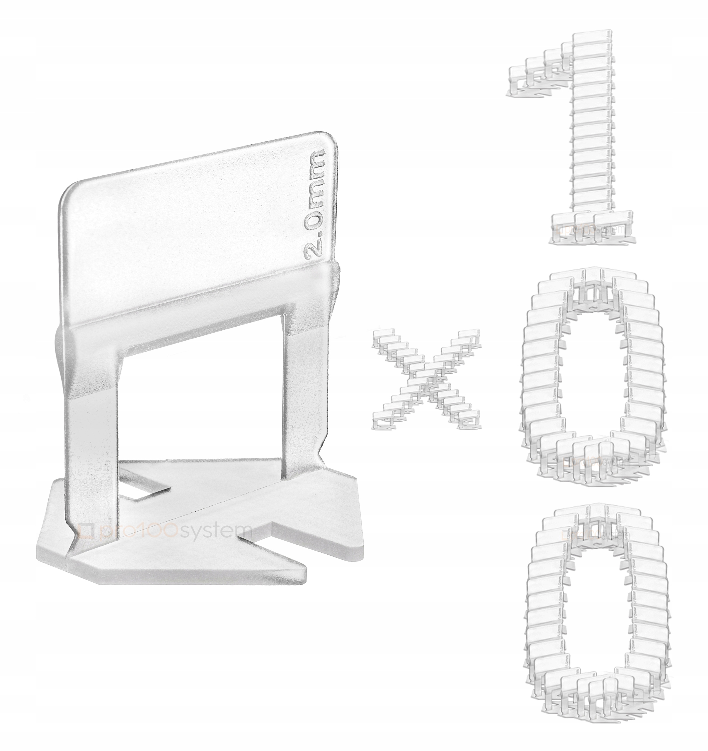 

2 mm Klipsy 100 Sztuk System Poziomowania Płytek