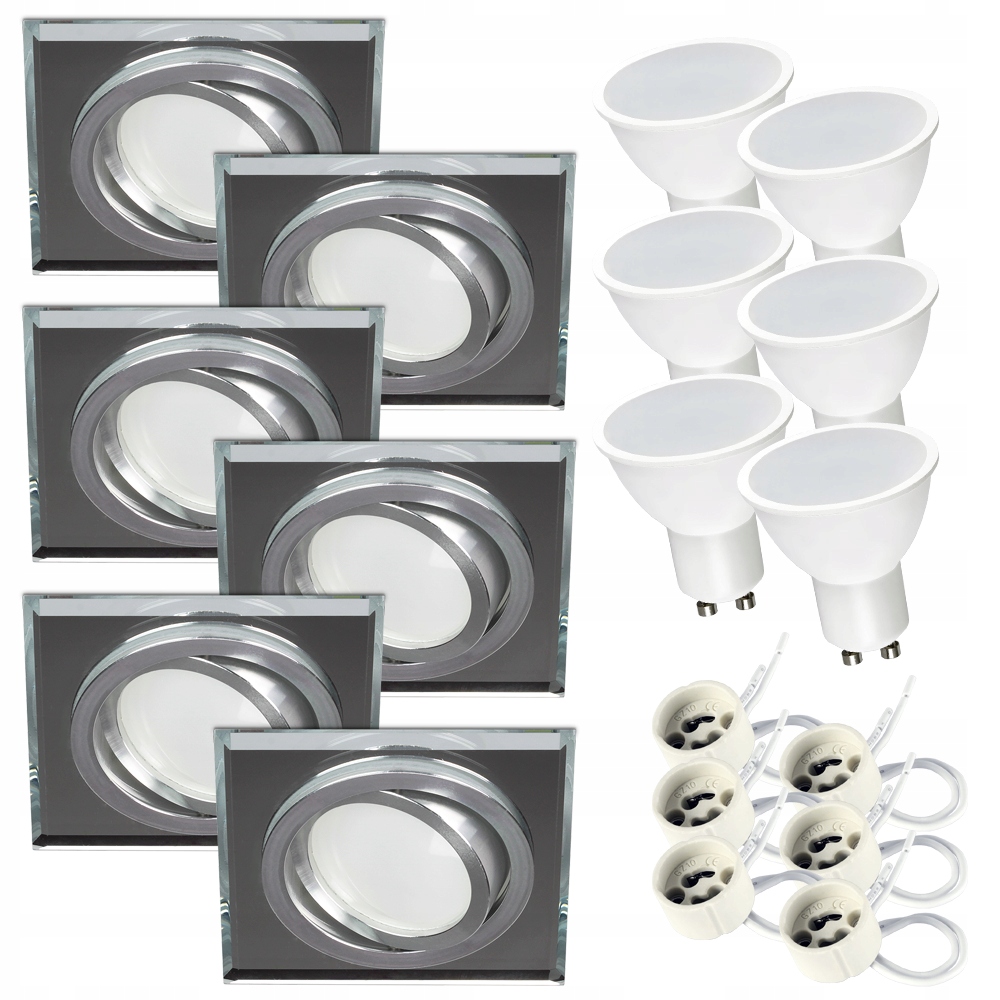 Dekorativní halogenové zrcadlové svítidlo Led žárovka GU10 7W 4000K