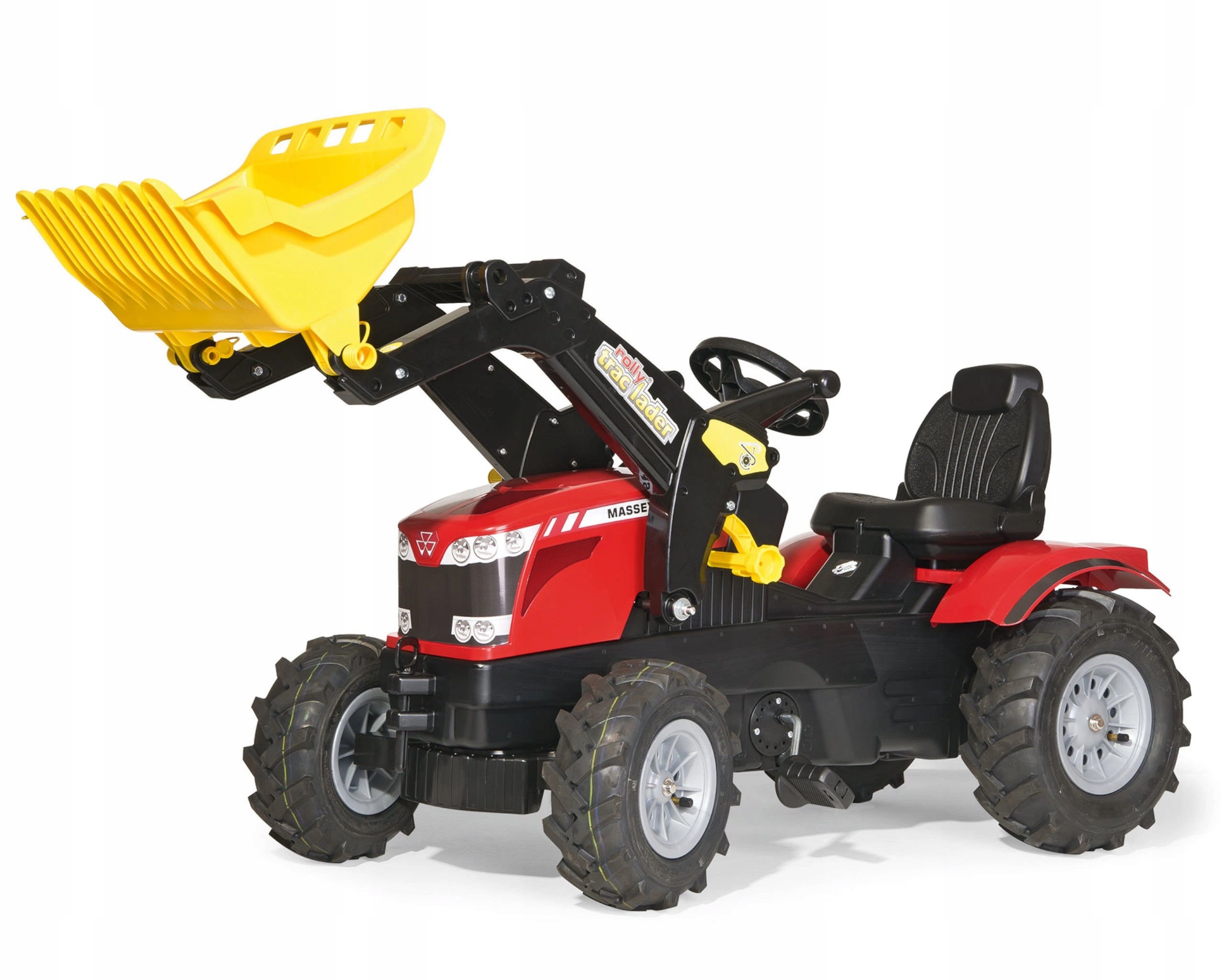 Traktor na pedały pompowane koła Masey Ferguson