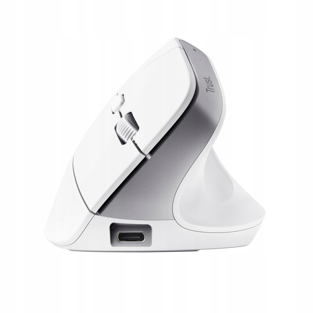 Myš ergonomická Trust Bayo Multidevice Wireless, bezdrátová, bílá