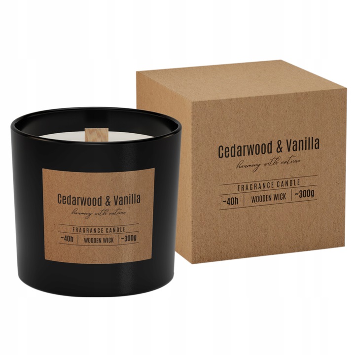 

Bispol świeca drewniany knot Cedarwood Vanilla