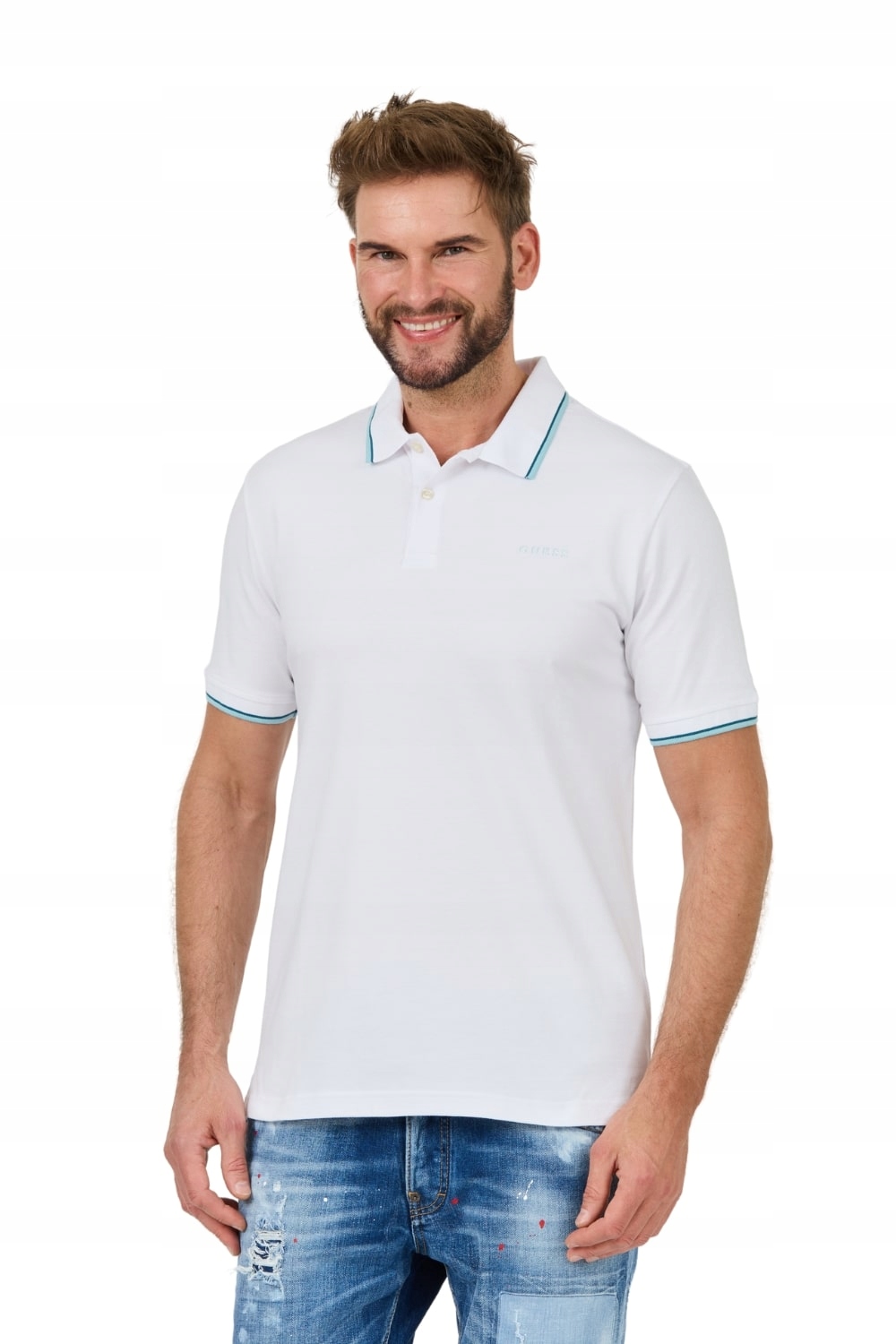 Guess Bílé polo Lyle XL