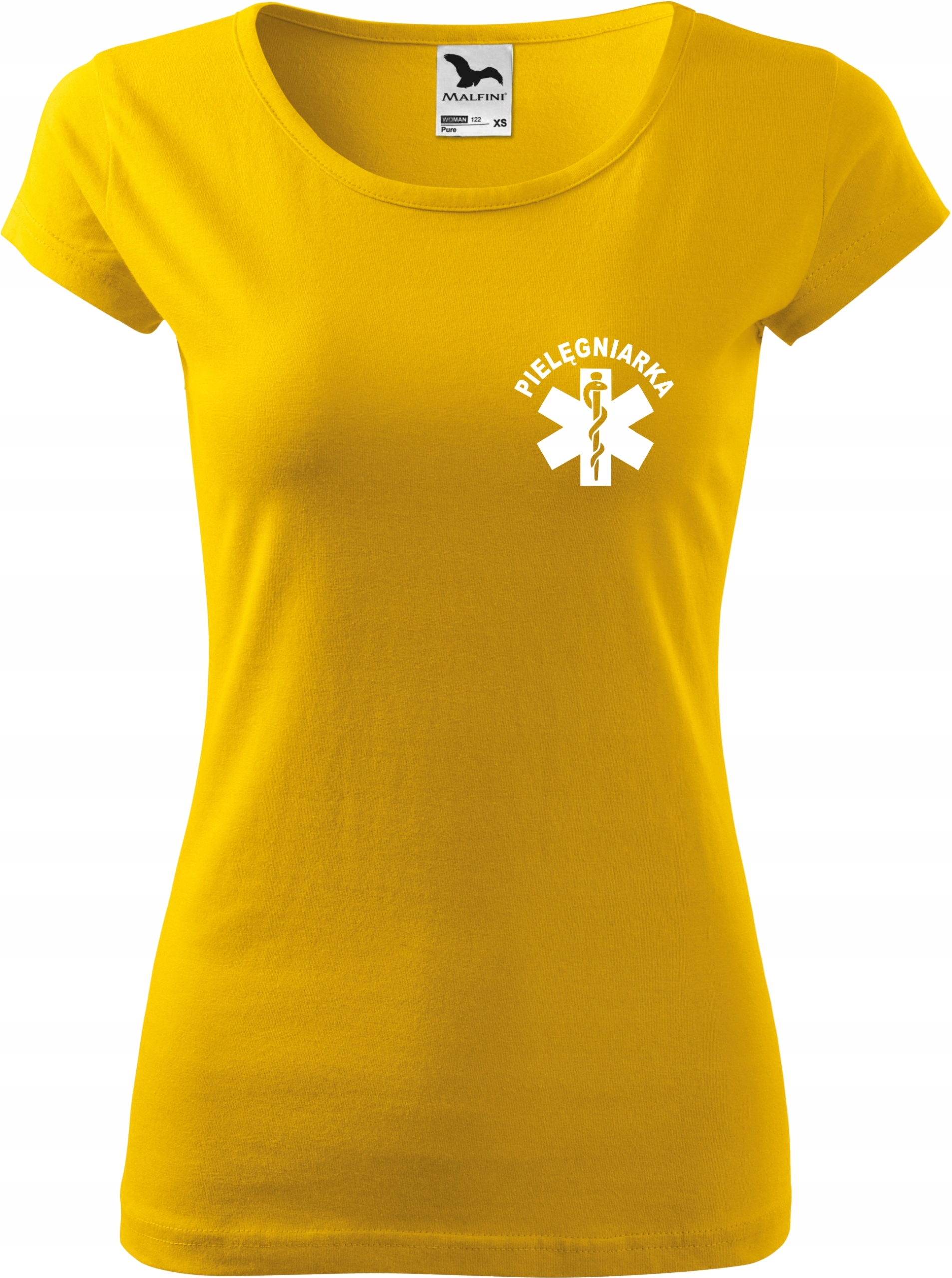 

Żółta Damska koszulka medyczna Pure Pielęgniarka
