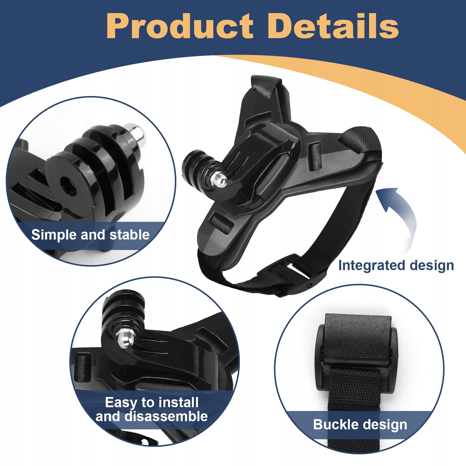 GOPRO Uchwyt Na Kask Motocyklowy Do Kamery Hero DJI OSMO Chin Mount — miniatura 4