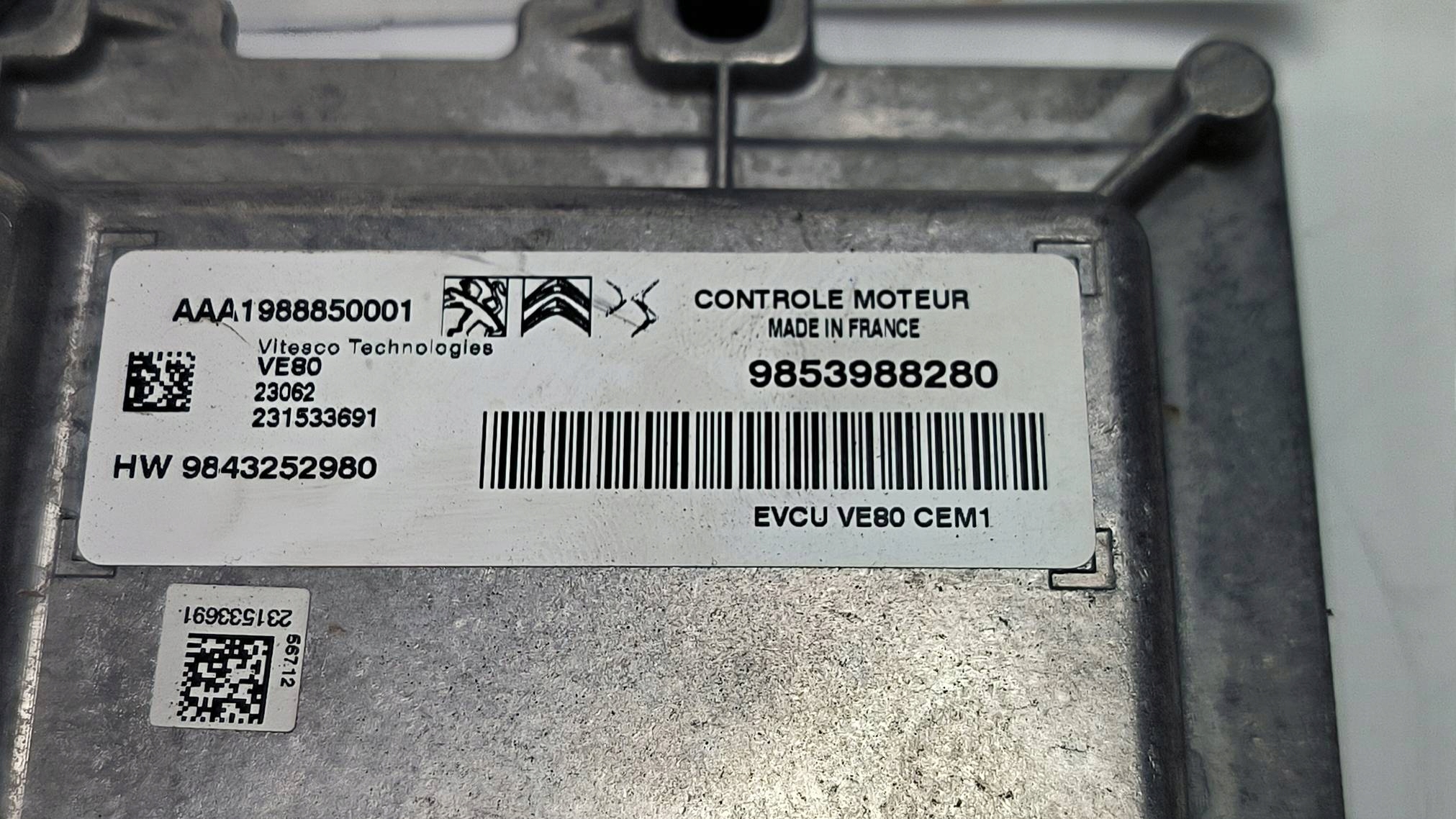 computer Motore ECU 9853988280 PEUGEOT E-208
