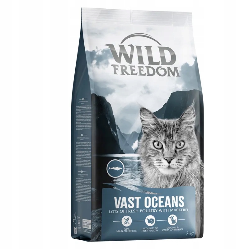 Sucha karma dla kota Wild Freedom Adult Vast Ocean makrela 2 kg