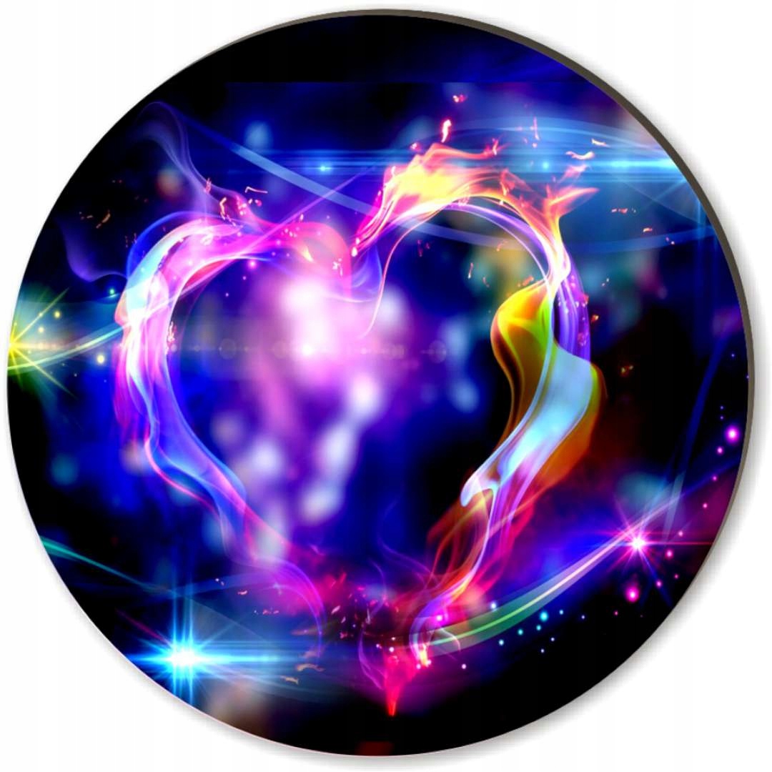 

Podkładki drewniane Pod Kubek płomienne Serce x6