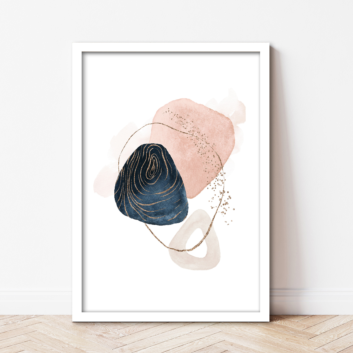 Nowoczesne Abstrakcje Kształty Beż bez ramek 50x70 Wysokość produktu 70 cm