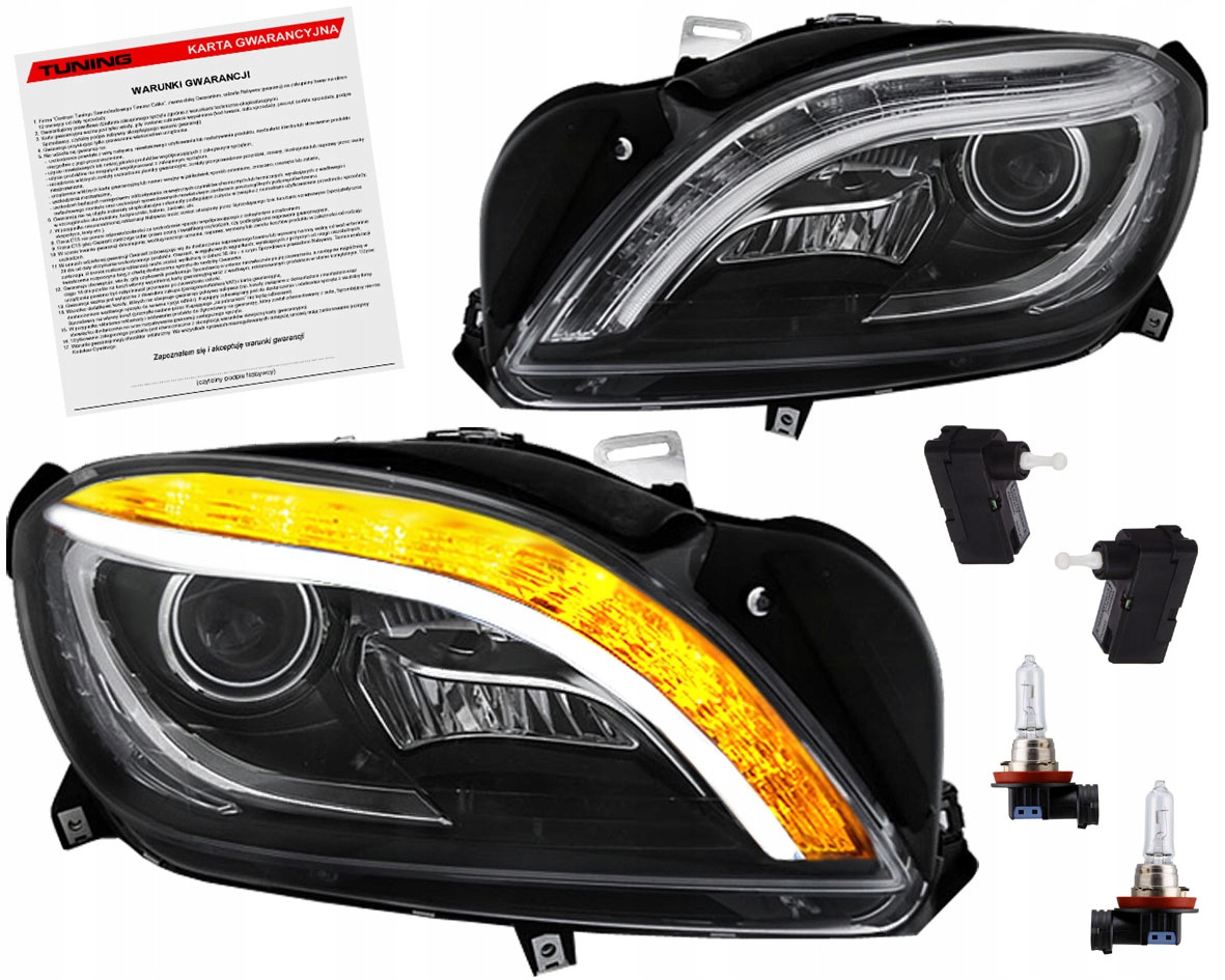MERCEDES ML W166 11-15 LAMPY reflektory LED BLACK
