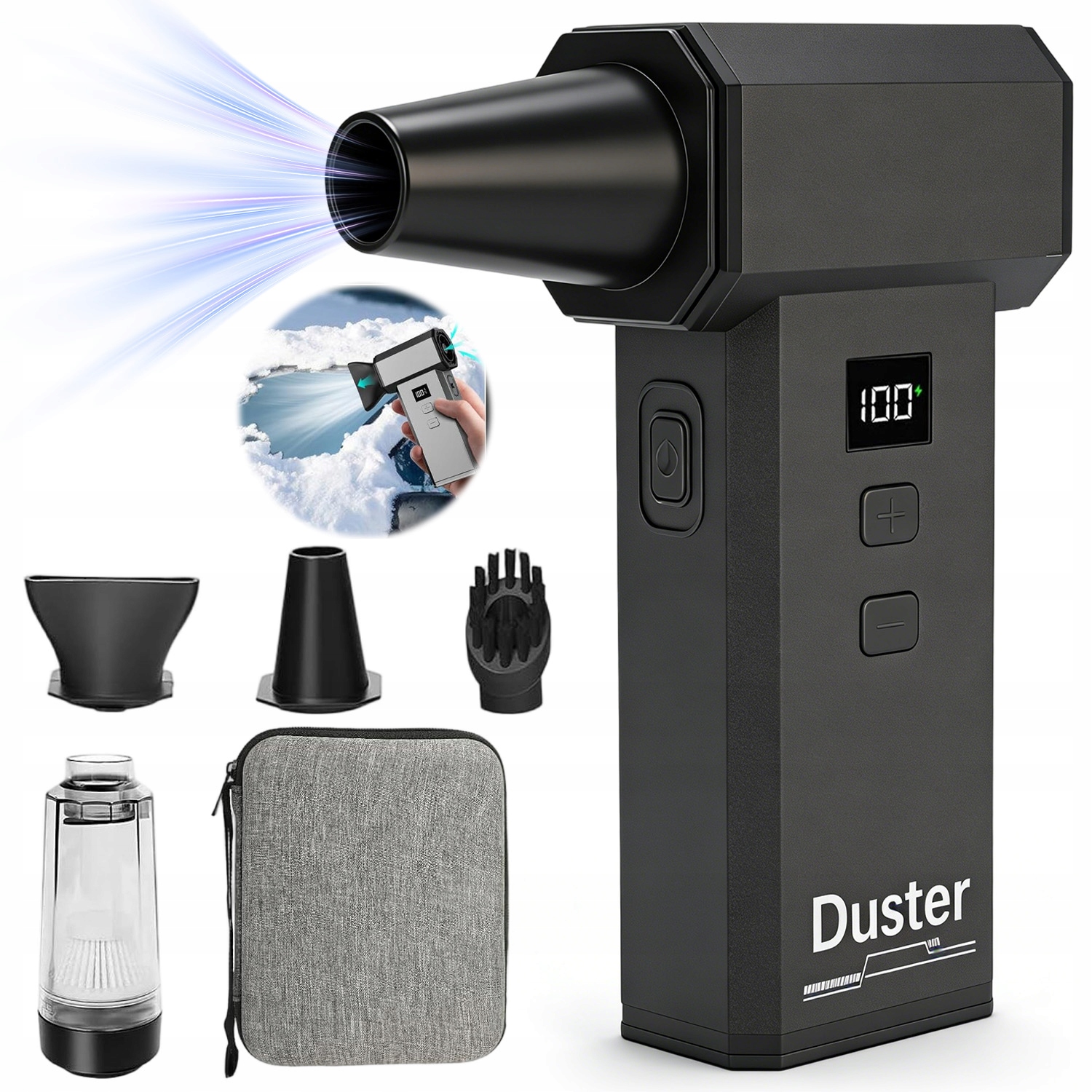 Výkonný Elektrický Foukač Vzduchu Duster Pro Grilovací Prach Se 4 Koncovkami