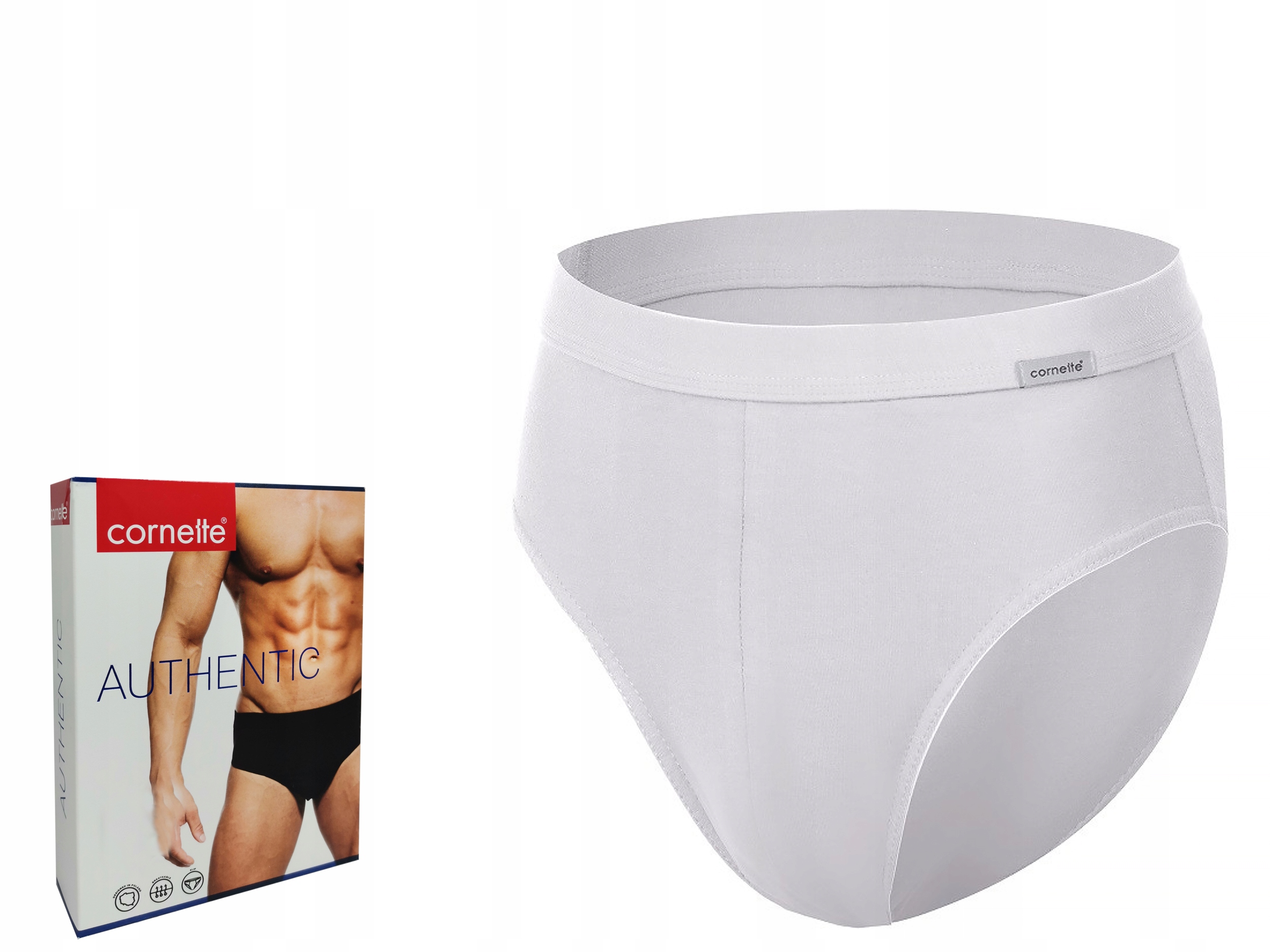 

Slipy Cornette Authentic męskie, białe, L