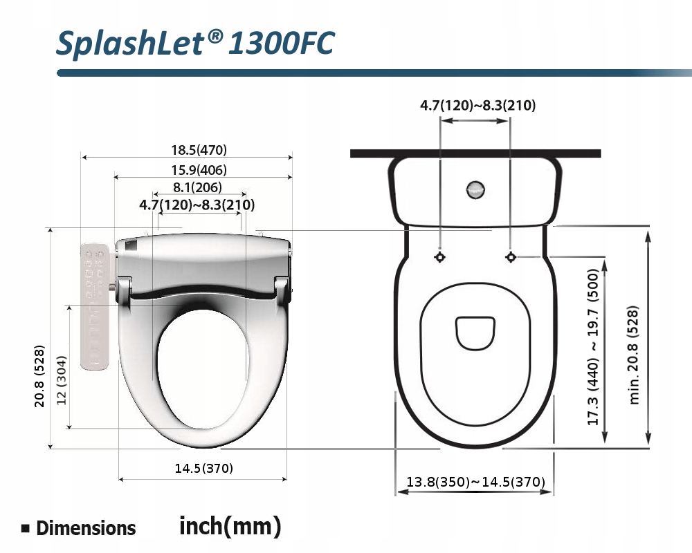 Toaleta myjąca Brookpad SplashLet 1300FC eBidet Marka BrookPad