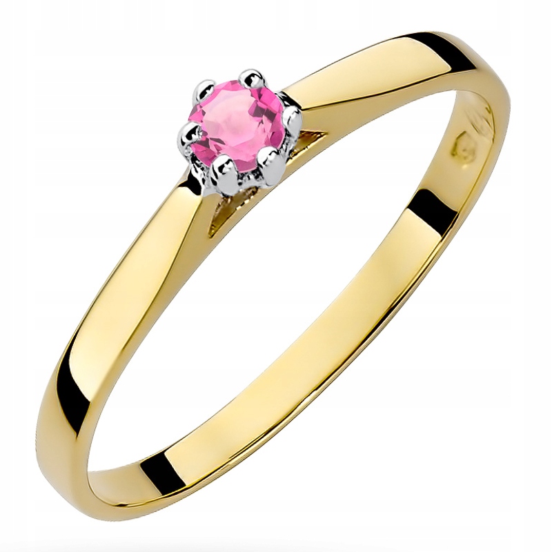 Zlatý Prstýnek 585 s Topazem 0,13 ct